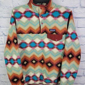 Patagonia Synchilla Snap Fleece Pullover Timber Twist Multicolor Aztec Print